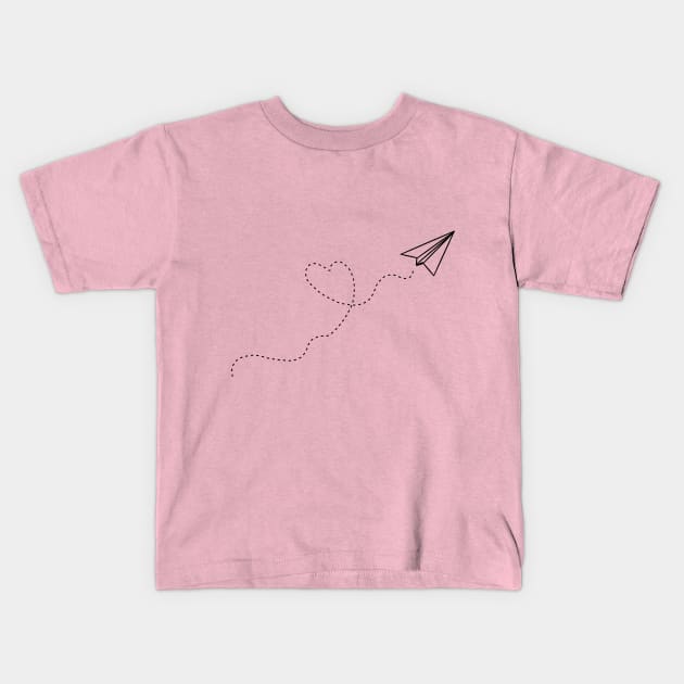 Paper Plane Kids T-Shirt by popotamus
